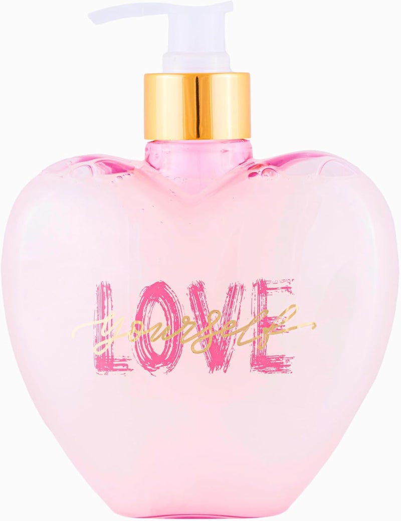 simple pleasures Novelty Decor Plastic Hand Soap Dispenser: Shaped Bottle with Scented Liquid Soap - Decorative Hand Pump Refillable Soap Dispenser for Kitchen and Bathroom (Heart) - 500ML - Image 1
